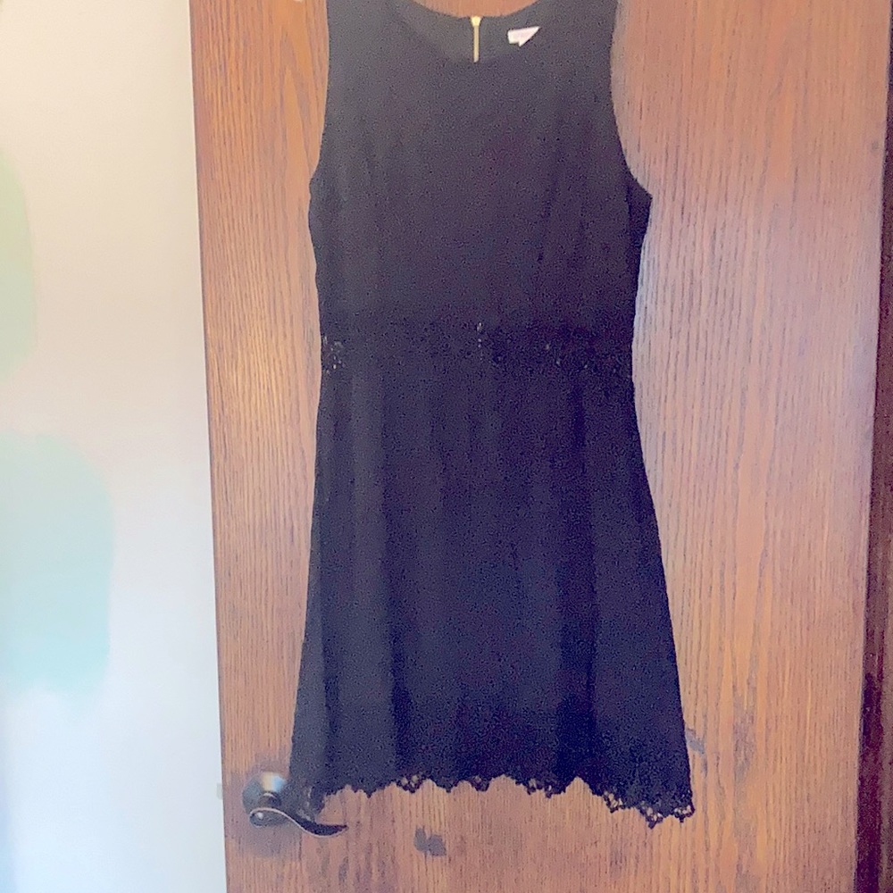 Zipper little black dress
